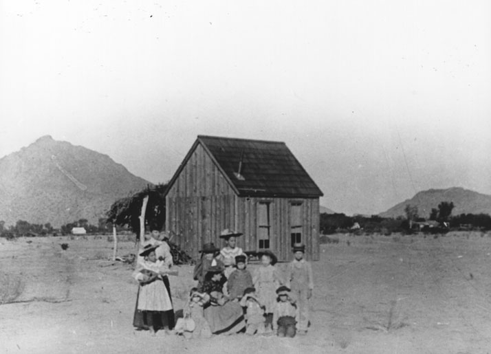 Early Scottsdale family at a homestead, c. 1890s